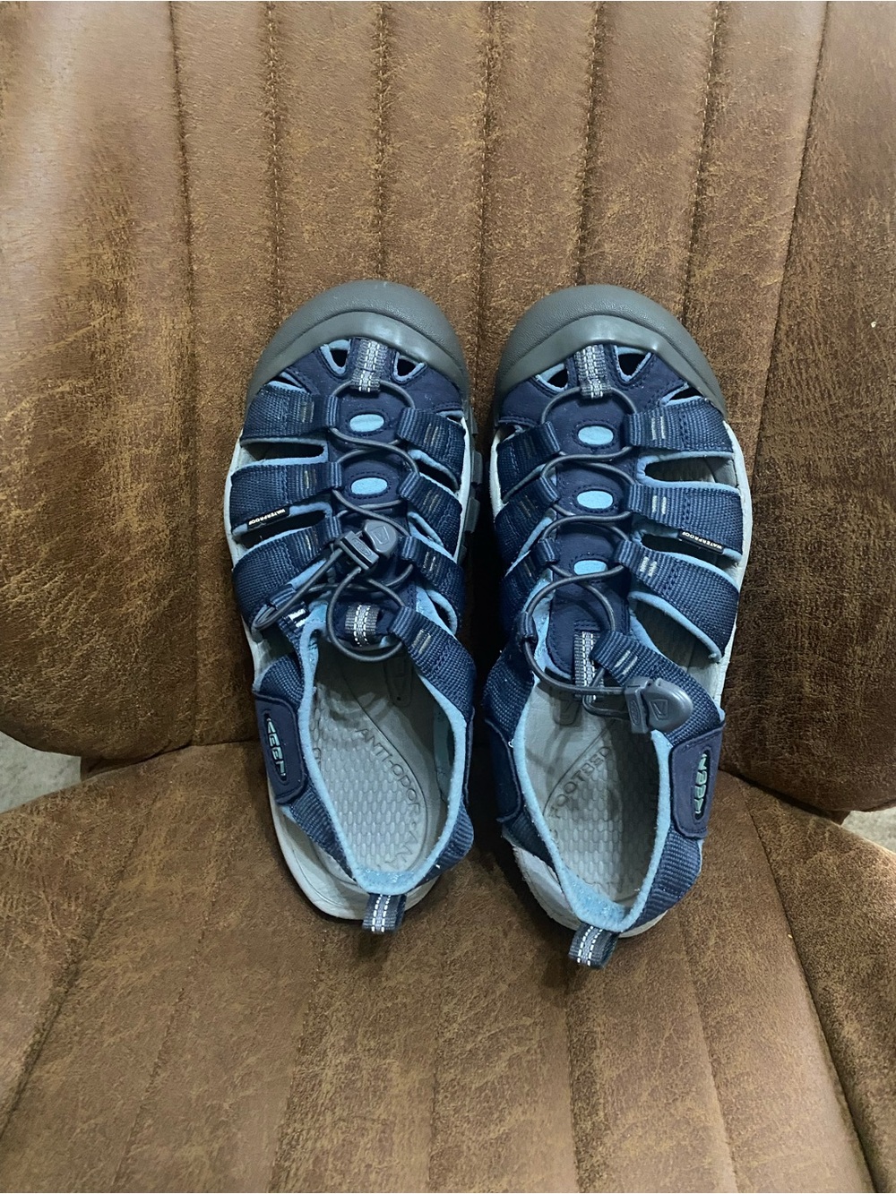 Keen Navy and Light Blue Men's Closed-Toe Sport Sandals